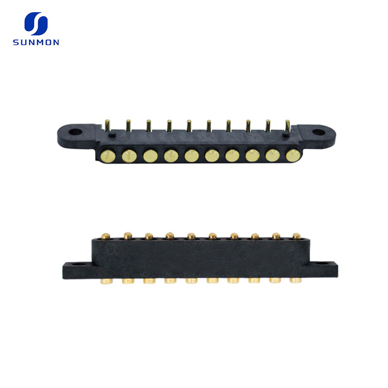 10Pin single row pogo pin connector