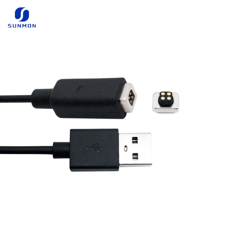 12V1A USB 4Pin magnetic connector cable with led