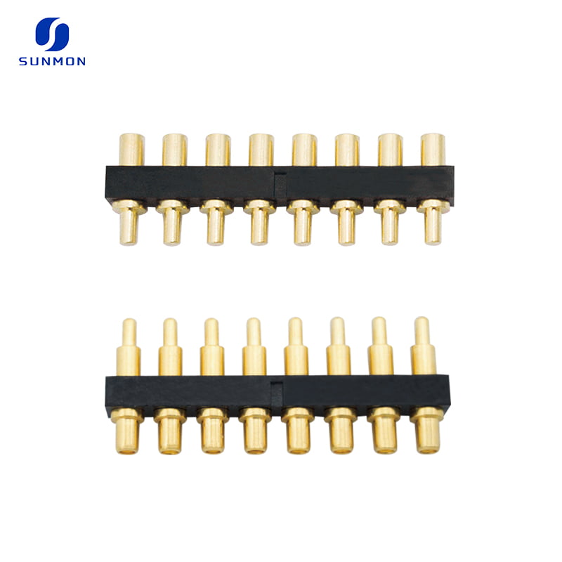 8Pin DIP Pogo Pin Spring Loaded Connector 2.54 mm Pitch