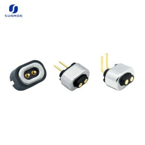 Custom 2 Pin pogo pin magnetic connectors