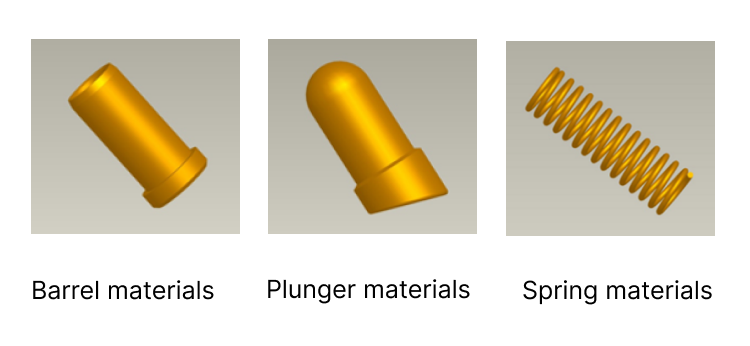 Pogo pin components